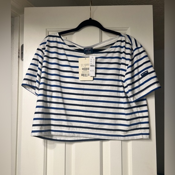 Saint James® X J.Crew cropped boatneck T-shirt- See pics - Picture 3 of 10